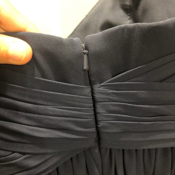 Blue Strapless Bridesmaid Dress - Picture 3 of 9